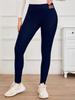 Fleece-lined Women's Leggings: Solid Color, High Elasticity, Perfect for Autumn/Winter Yoga and Outdoor Running.