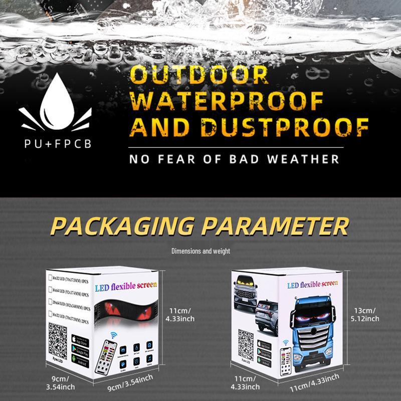 Inteligentny ekran LED do samochodu: Bluetooth sterowany aplikacją, elastyczny wyświetlacz w pełnym kolorze do okien i drzwi