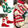 Warm Thermal Coral Fleece Crew Socks for Women Funny Christmas Cartoon Pattern Seasonal Indoor Sleeping Slipper Socks