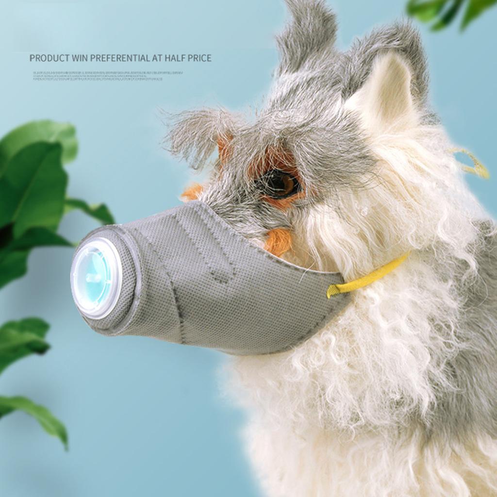 3pcs Adjustable Dog Respirator Muzzle For Small To Large Dogs Filter Air Pollutants Anti Fog Anti Dust Pet Breathing Mask Outdoor Walking Gear