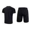 Under Armour Letter Print Pullover Crew Neck T-Shirt And Elastic Waist Mid-Rise Shorts Casual Sports Set Men Sets Black 22500518-001+22500214-001