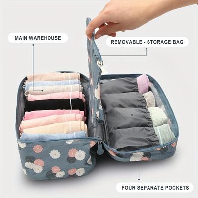 Portable Underwear Storage Bag, Travel Organizer for Socks & Underwear, Compact Travel Accessory