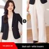 New Women's Elegant Casual Black Mid-Sleeve Suit Jacket