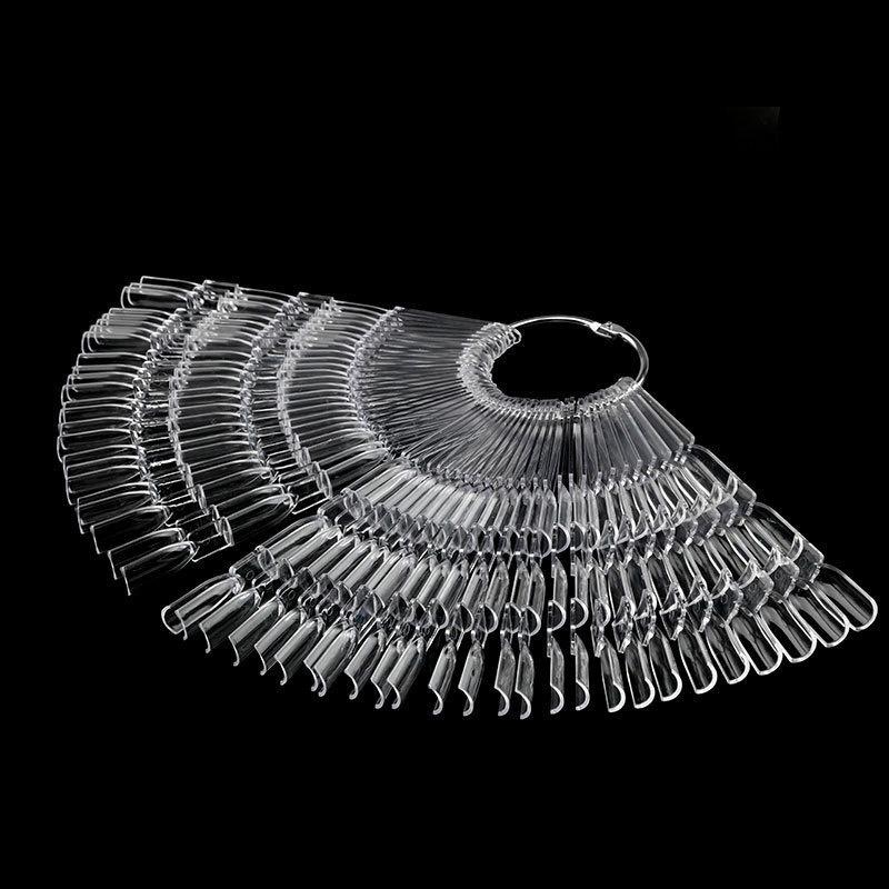 

50 шт./набор 150 типсов Дисплей для нейл-арта Свотч Веерная диаграмма УФ-гель Лак для ногтей Практика Цветовая карта Палитра Инструмент чистый