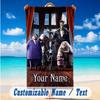 Beach Towel Custom Name Text, Quick Dry Large Towel For Beach HomeThe Addams Family