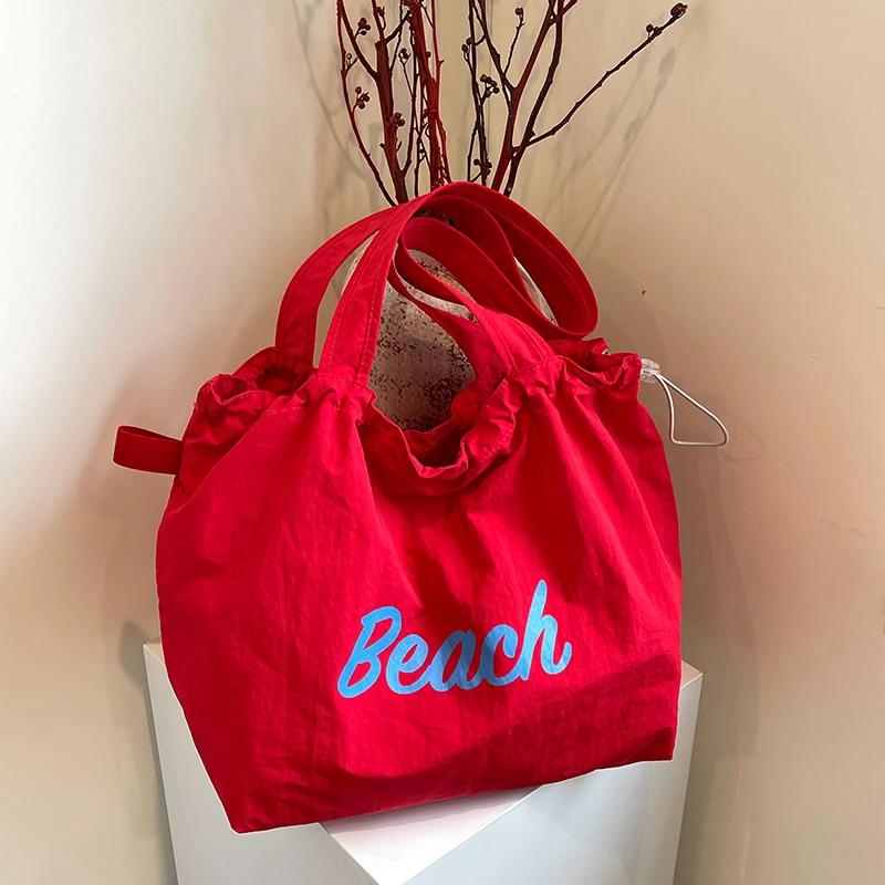 New Canvas Bag With Cord Japanese Commuter Tote Bag Portable Single Shoulder Large Capacity Bag Premium Durable