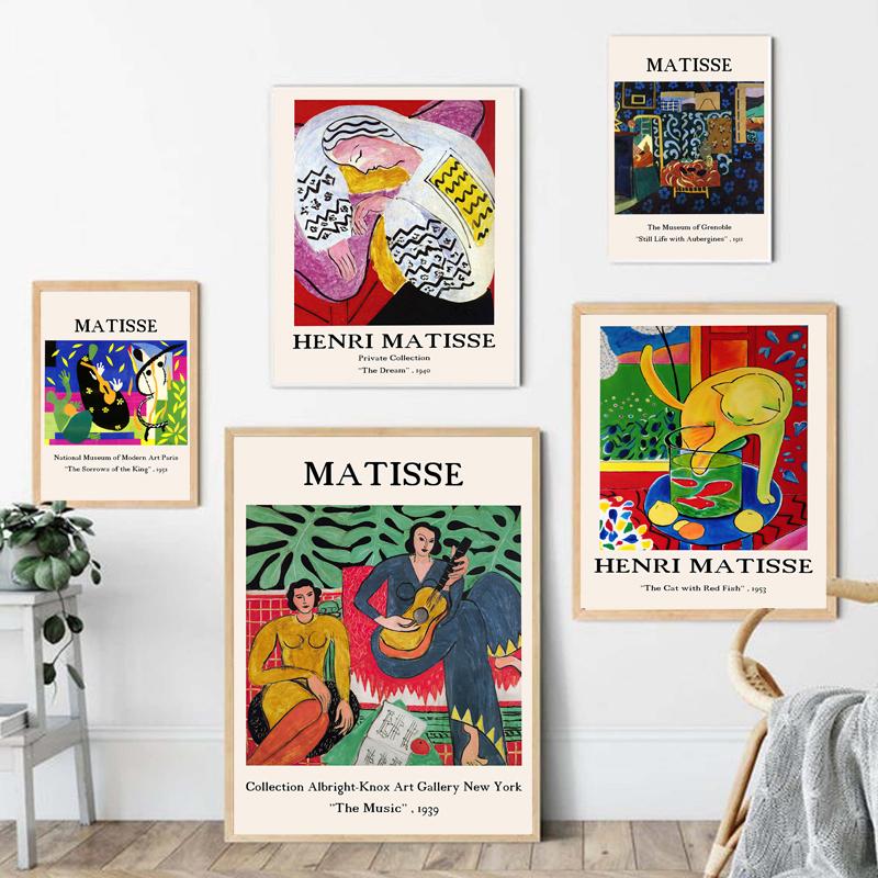 Classic Matisse Woman Playing The Piano Canvas Paiting Wall Art Prints And Posters Wall Pictures For Living Room Home Décor No Frame