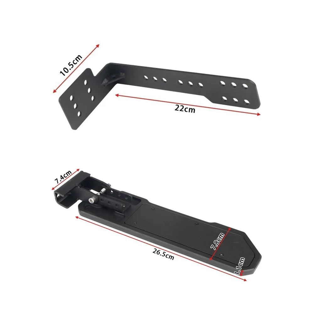 Adjustable Left Side Kick Panel Dead Pedal Foot Rest Pad For Gladiator JT For 2007-2025 Jeep Wrangler JL JK JLU 4XE Black