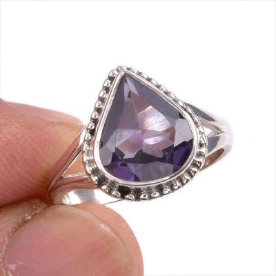 Natural Alexandrite Gemstone 925 Solid Sterling Silver Jewelry Ring Size 6 I3O66