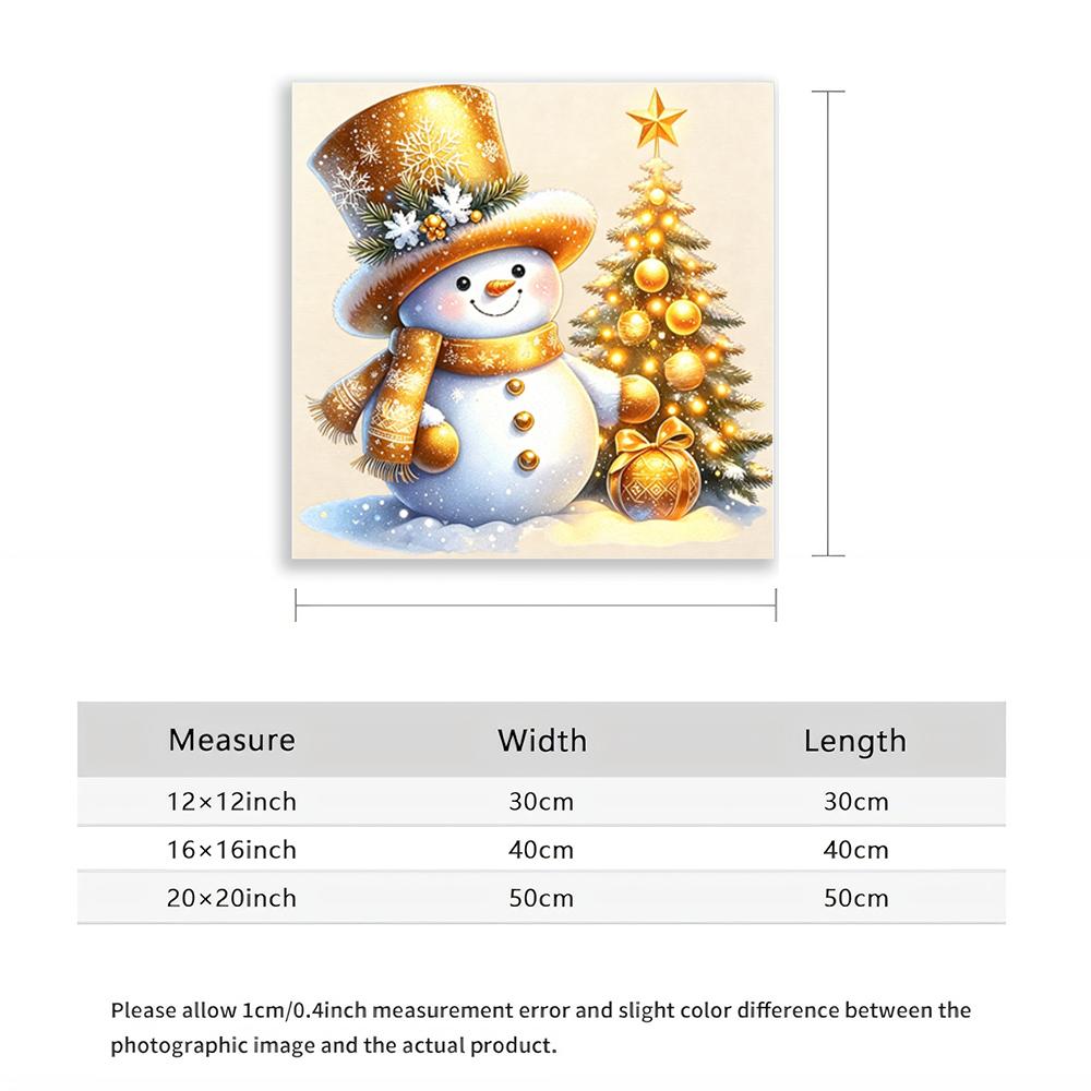 5D Diamond Painting Snowman and Christmas Tree Kit DIY Craft Home Wall Decor Set