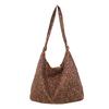 Crossbody tote bag handbag leopard print canvas bag women's large-capacity casual versatile lightweight shoulder bag