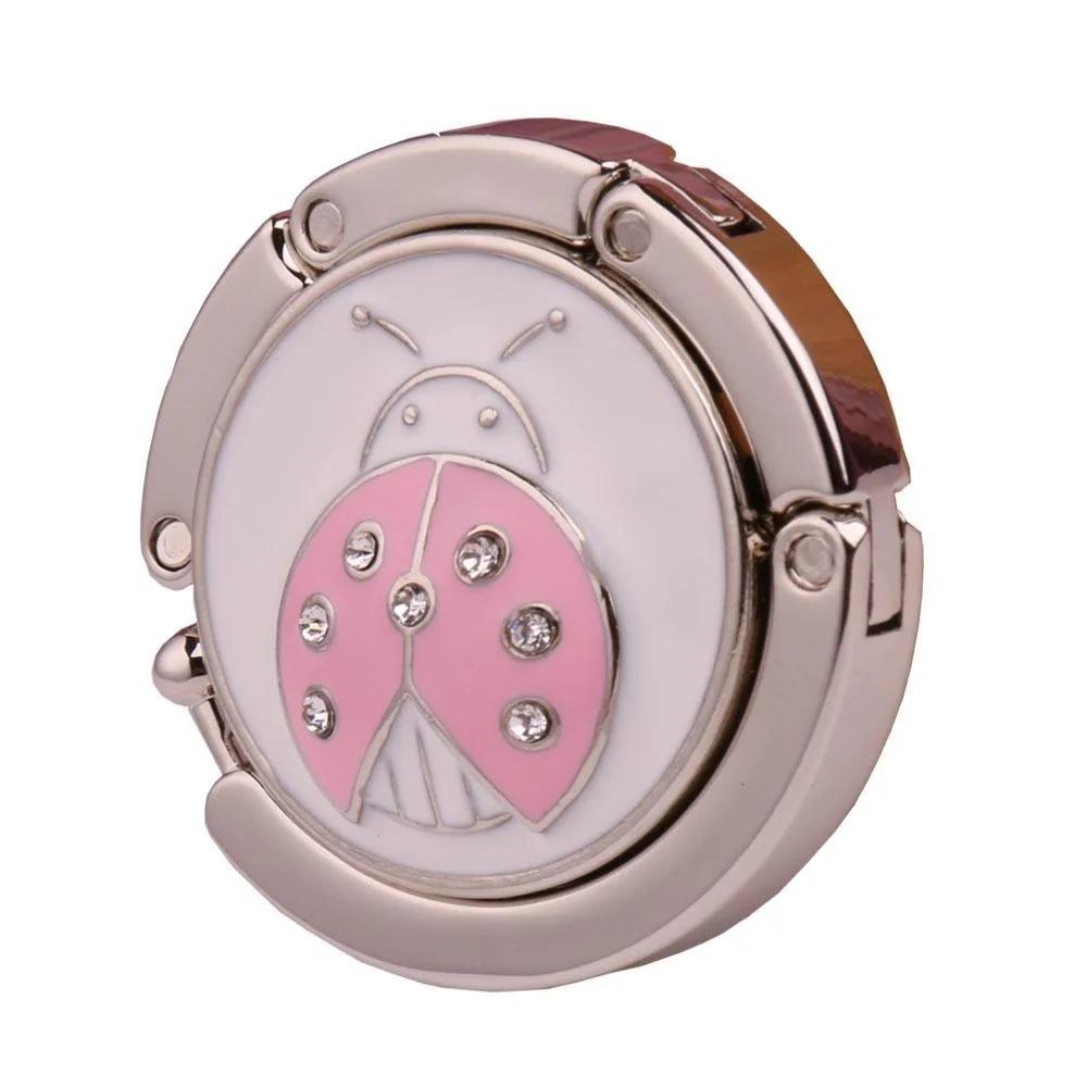 Diamond Portable Table Hanger Desk Hooks Butterfly Pattern Handbag Hanger Bag Holder Folding Purse Hook