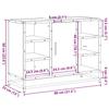 Bathroom Vanity Unit Grey Sonoma 80 x 33 x 60 cm Particleboard