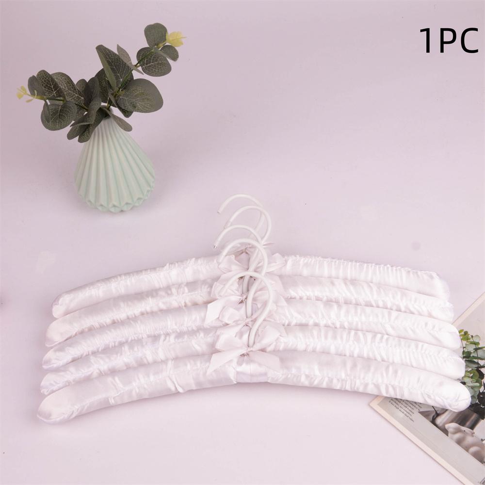 1PC Satin Padded Clothes Hanger Silk Wrapped Coat Rack Wrinkle Non-slip Coat Hanger Dress Clothes Sponge Hanger
