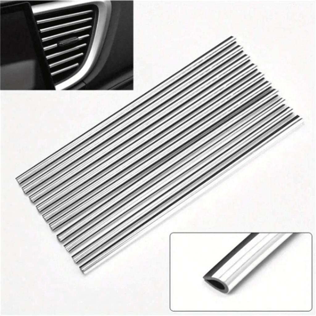 10pcs 7.87 Inches Fit For Car Air Conditioner Outlet, Decorative U-Shaped Molding, Car Styling Door Edge Corner Protector
