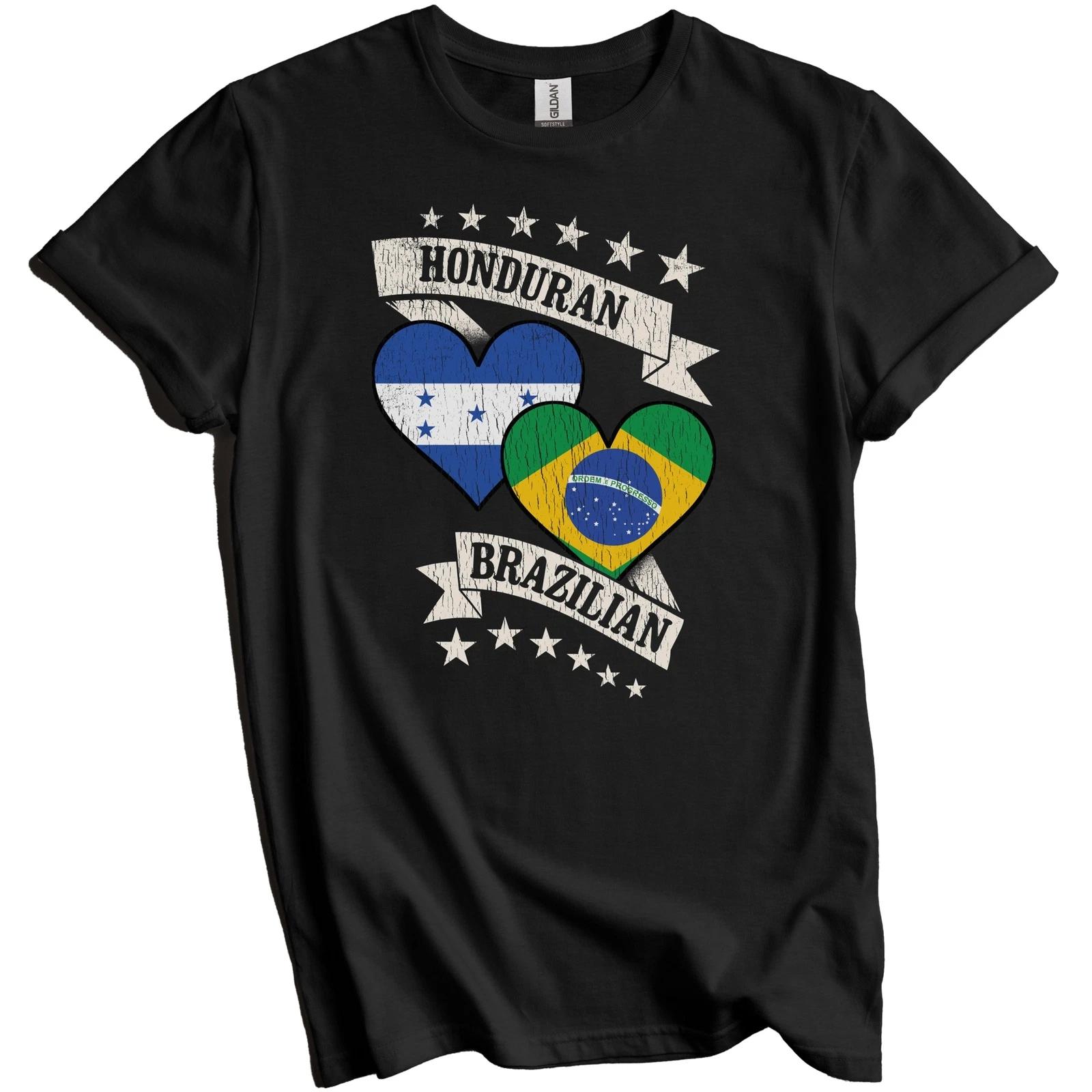 

Honduran Brazilian Heart Flags Honduras Brazil T-Shirt 3XL