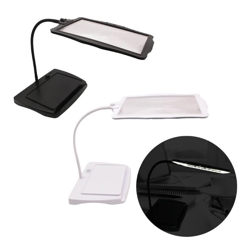 Desktop Magnifier with 48 LED light  USB Rechargeable Magnifier for Reading & Repair Tasks in Horizontal or Vertical