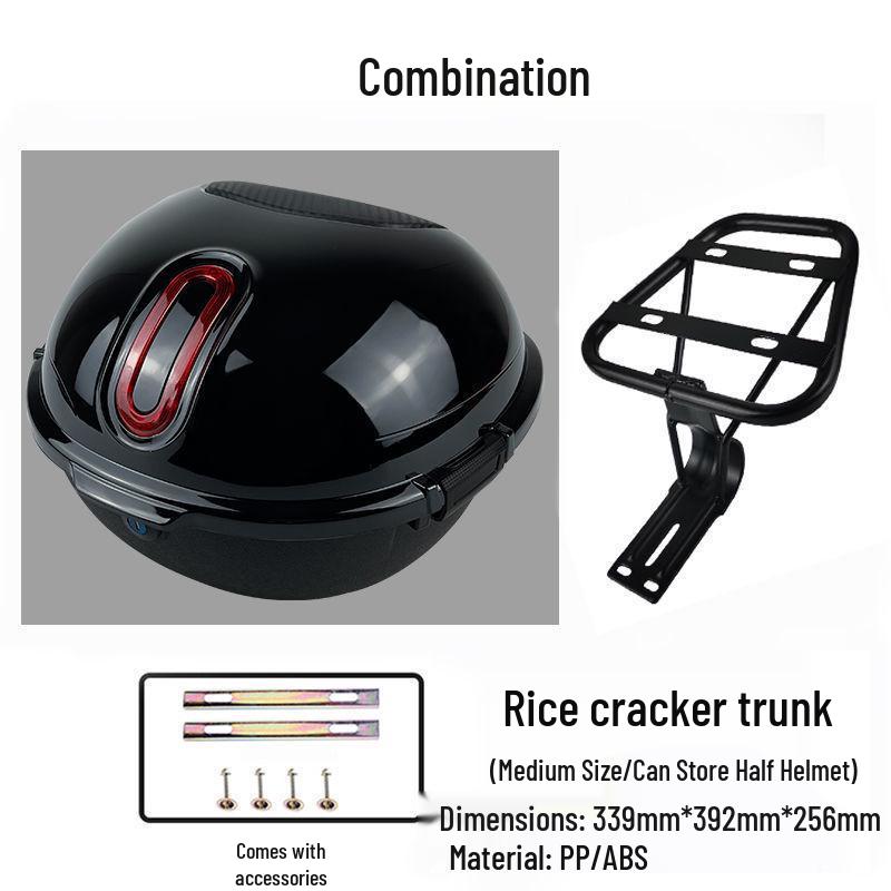 Universal Electric Bicycle Trunk Rack with Backrest and Storage Box