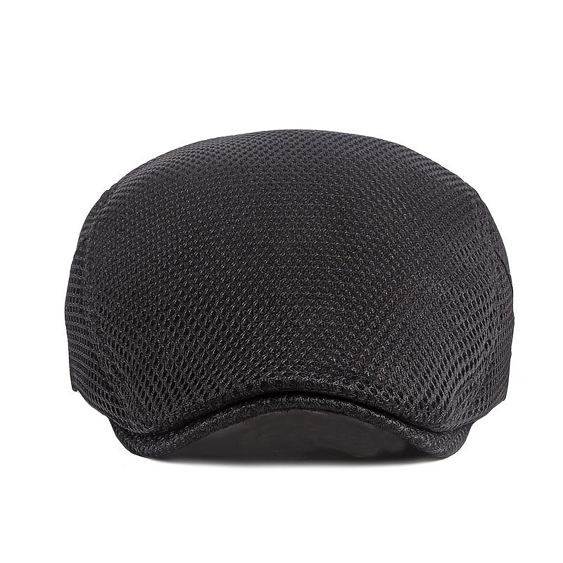 Vintage-Inspired Unisex Mesh Beret - Breathable & Adjustable - Sun-Protective Ivy Cap for Golf, Hunting & Driving - Stylish Summer Flat Hat