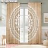 2pcs, Window Curtain 2D Plane Printing Bohemian Mandala Versatile Polyester Fabric (without Rod) Festive Perfect for Bedroom,