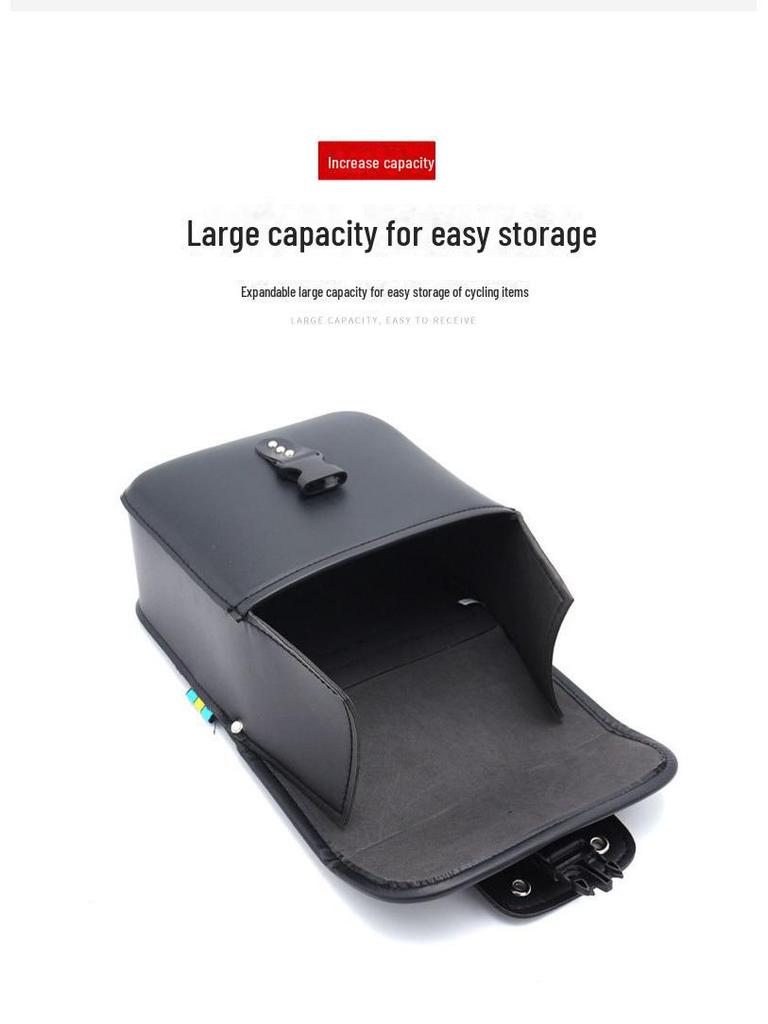 Chinchilla PU Leather Saddle Bag for Motorcycles, Scooters, and Bicycles