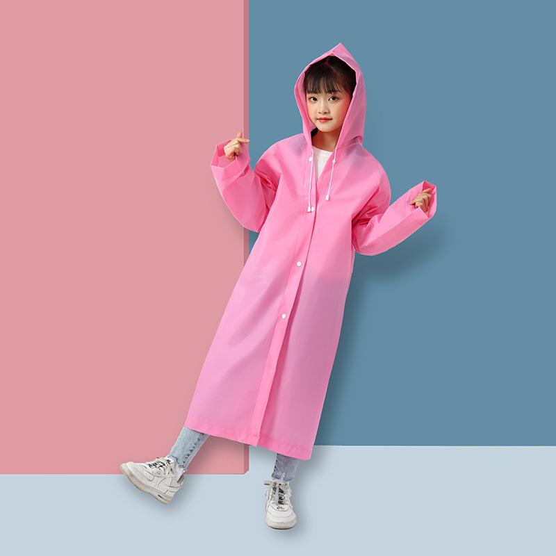 Disposable raincoat adult EVA thickened one-piece matte long men's and women's portable poncho