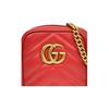 Gucci GG Marmont Quilted Leather Mini Chain Crossbody Bag Red Daily Party Shopping 598597-DTDCT-6433