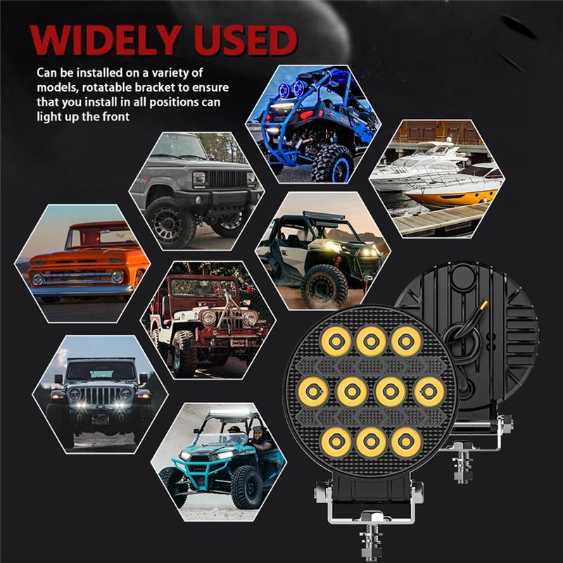 Precise Round 4 Inch Car LED Work Lights Day Running Lights For Truck ATV UTV SUV Motorcycle Cart Trailer Boat