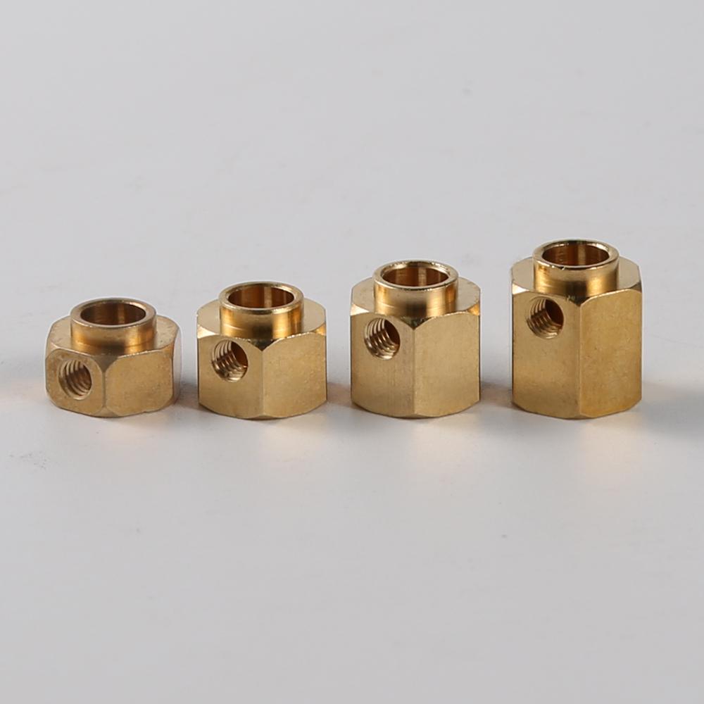 MEREPACCOR 6/8/10/12 MM Heavier Brass 12MM Wheel Hex Extended Adapter for RC Crawler Traxxas TRX4 TRX-4