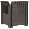 1 Seater Armchair with Cushions Rattan Look PP Light Gray