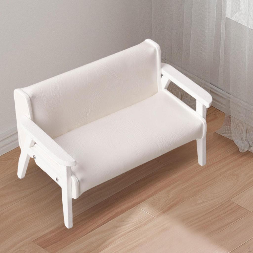 1:12 Scale Dollhouse Furniture, Miniature Sofa, Recliner, Accessories for Mini