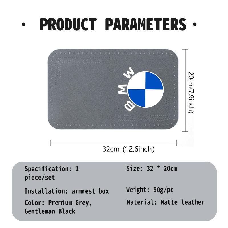 Universal Car Seat Protection Center Console Armrest Mat For BMW Performance X1 M3 M6 F01 F02 E34 E36 E60 F10 F20 X6 HS5