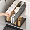 Retractable Storage Basket For Home Organization Ideal For Kitchen Cabinets And Bathroom Shelves Carbon Steel Design