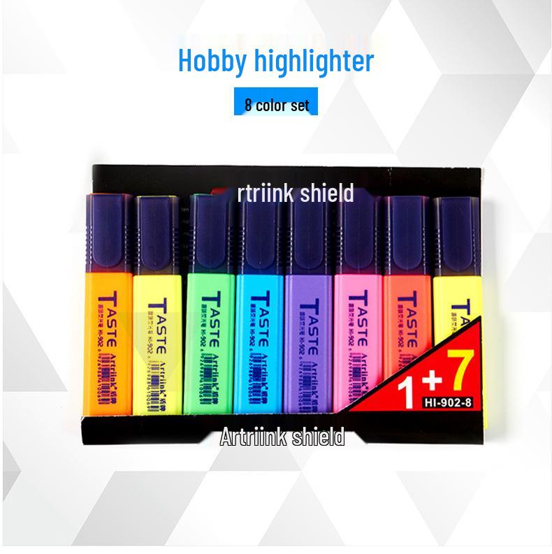 Large Capacity Eye-Safe Fluorescent Highlighter Pen for Students and Drawing Journals