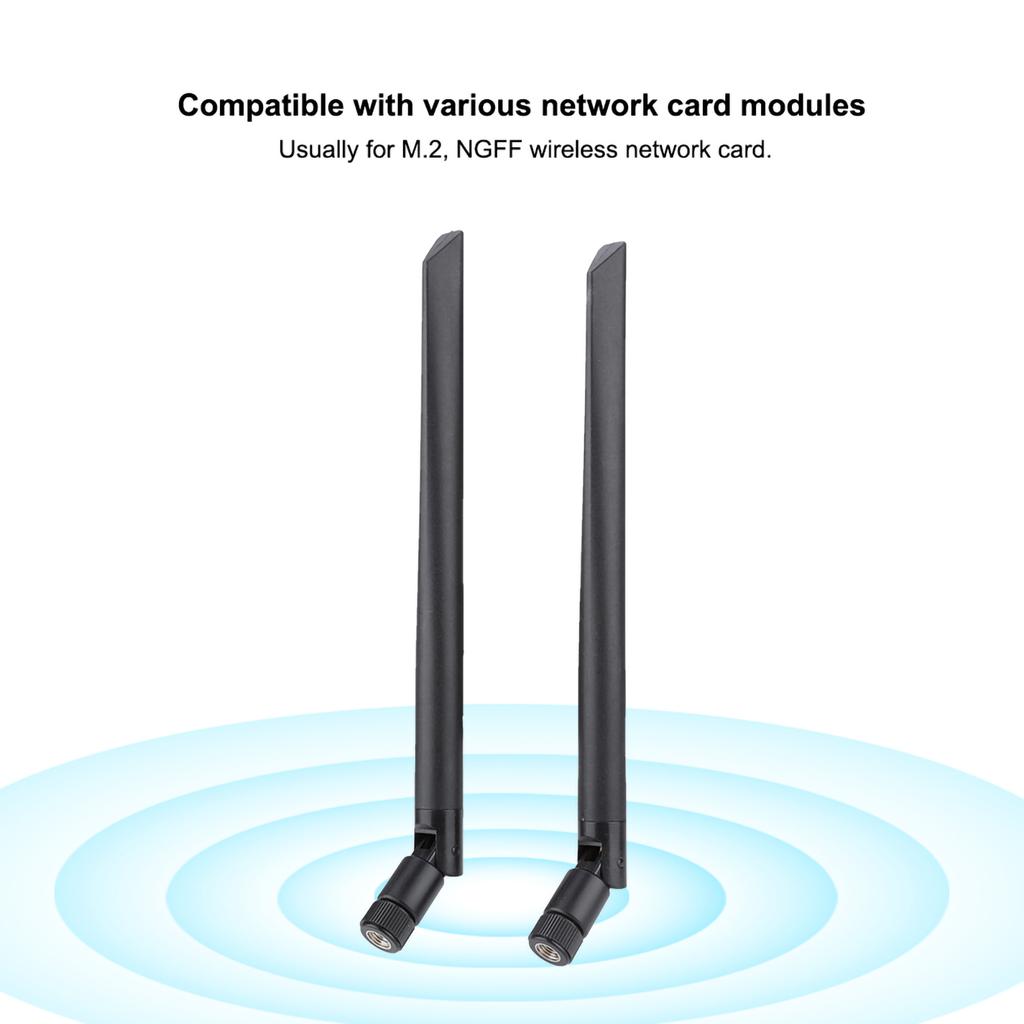 2PCS M.2 NGFF Network Card Cable and 2x 6DBi Antenna for Intel 9260NGW  7265AC 9650AC  BCM94360