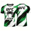 Heißer Sommer Verkauf UFC Boxen Kampf Wettbewerb Herren T-Shirt Mode Schnelltrocknend Lässig Atmungsaktiv Rundhals Kurzarm Oberteile