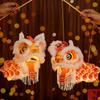 DIY Material Package New Year Lion Dance Lantern with Tassel Waterproof Ancient New Year Lantern Hanging Ornament