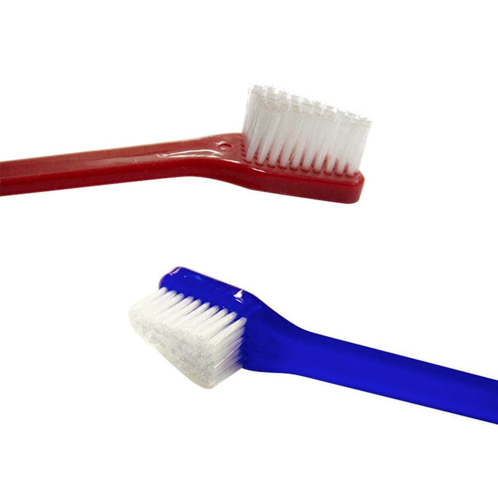 2pcs Dog Toothbrush Set Double Sided Canine Dental with Long Handles and Super Bristles