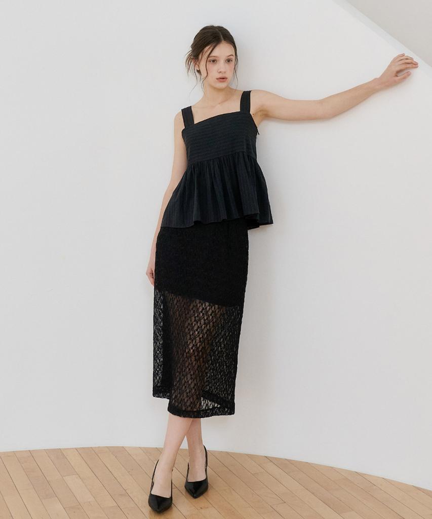 Bye Bye Seop Lace Skirt Black [T52]
