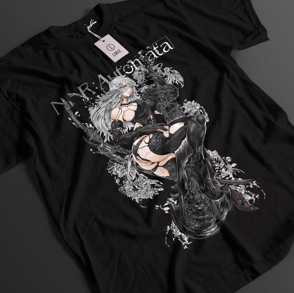 

Nier Automata Shirt YoRHa 2B Tshirt 9S T-Shirt A2 Top Eve Nines Adam Anime Tee S