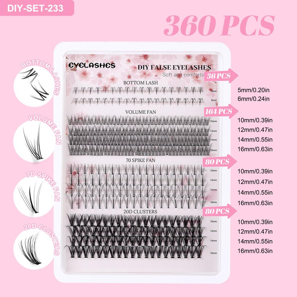 404 Clusters Mix And Match Simulation Natural False Eyelash Set Diy Segmented Multi-Hair Flame Lower Eye Eyelashes