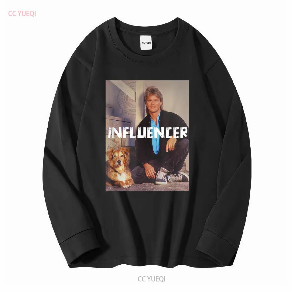 Macgyver Influencer Tričko Dospělý Dítě dlouhý nebo krátký rukáv vintage Vyprané designové oblečení Pohodlné Pružné