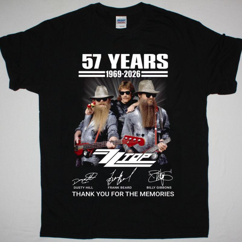 Dusty Hill Thank you 57 Years Anniversary Cotton Black Shirt Unisex TU926 XXXL
