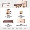 PAKCHOICE Nordic Ceramic Tea Set with Tray