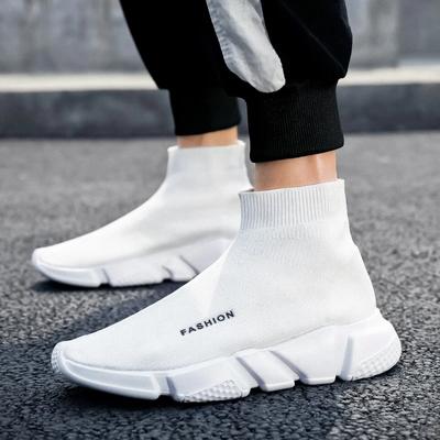 Summer Black Socks Sneakers Men Slip On Sports Shoes Man Flats Fashion Unisex Breathable  Adult Casual Women Shoe Large Size
