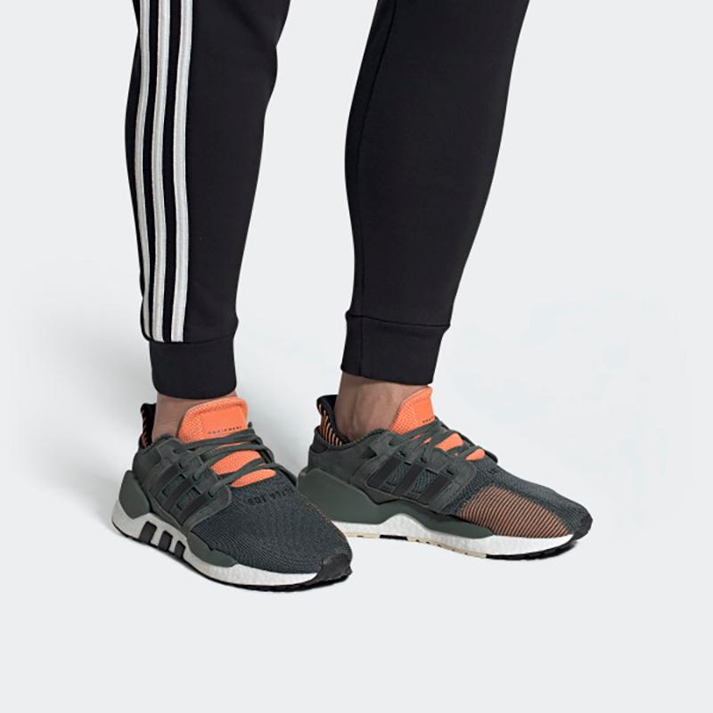 adidas EQT Support 91 / 18 'Legend Ivy' (Unisex) Legend Ivy / Core Black / Easy Orange Casual Shoes CM8407