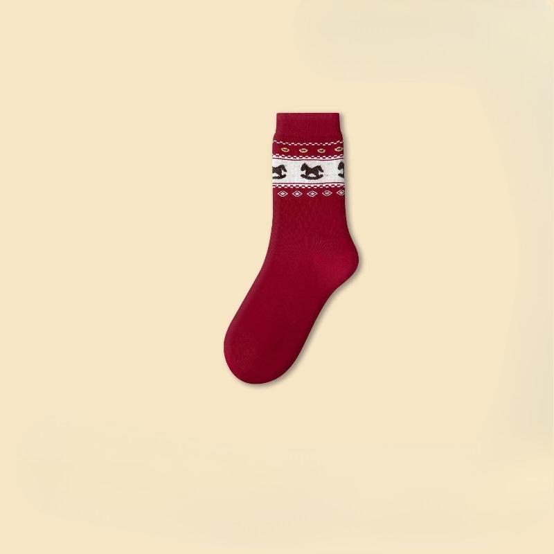 Red Sock Children's Cute Cartoon Big Red Fluffy Long Stockings