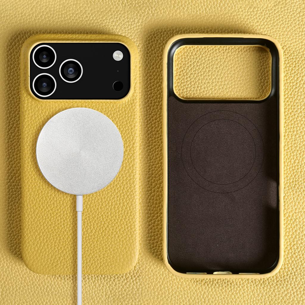 Custodia in Pelle di Vacchetta Magnetica All-inclusive per iPhone 17 Pro Max Air 16 Pro 15 14 13 12 11 Guscio per Cellulare di Lusso di Alta Gamma