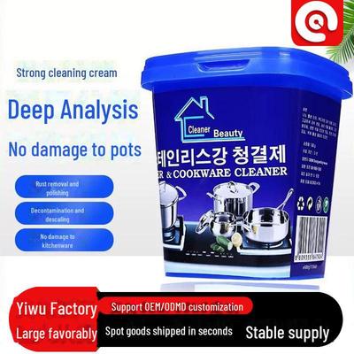 Edelstahlreiniger Paste für Küchen Topf Schwarze Ablagerungen Entfernung