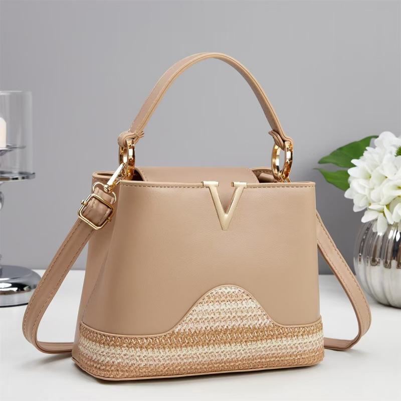 Color Blocked Women's Handbag PU Texture Woven Small Square Bag, Women's Versatile and Fashionable Single Shoulder Crossbody Bag Bags